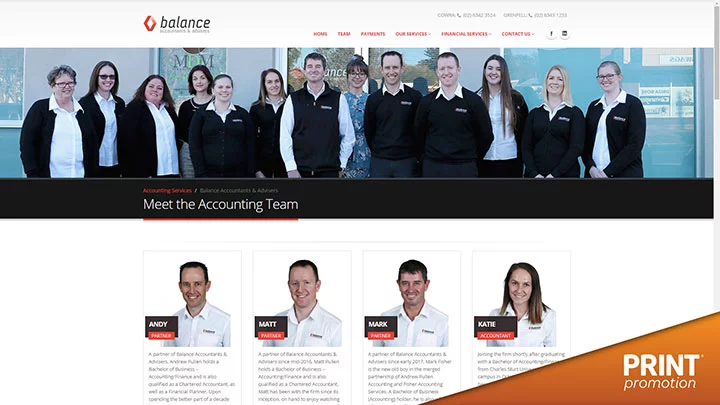 accountant website design