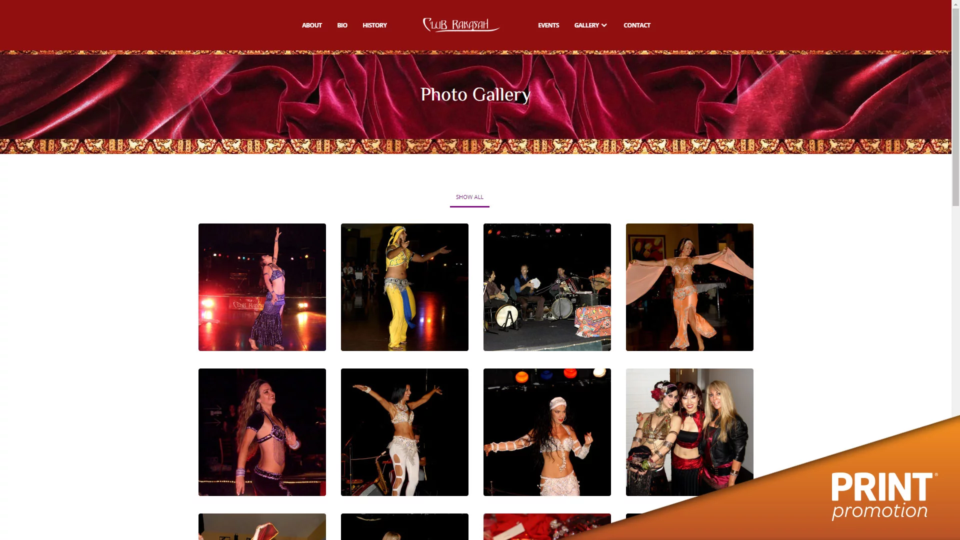  belly dance website design