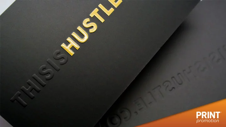 embossing with spot UV business card