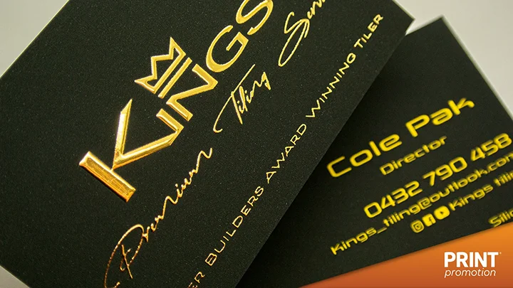 Embossed Gold Foil business cards