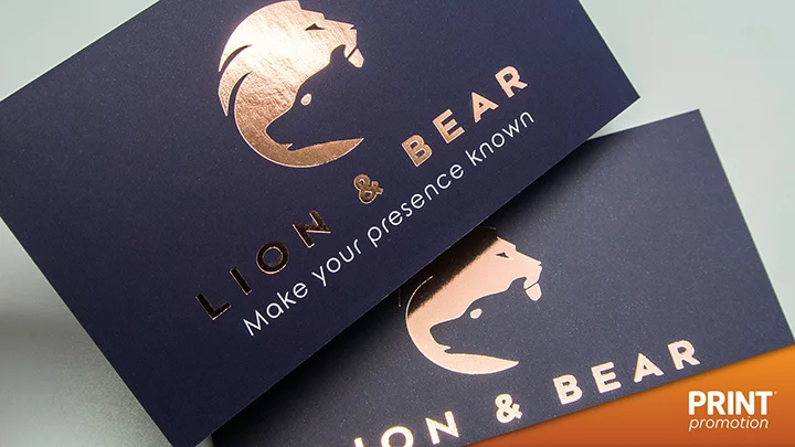 Copper Foil Stamped business cards