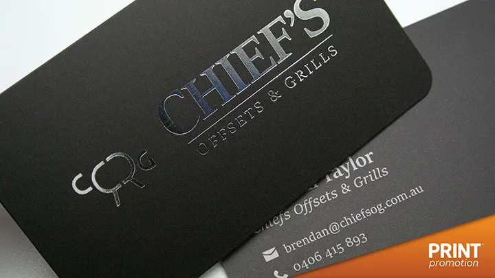 Silver Foil Stamped business cards