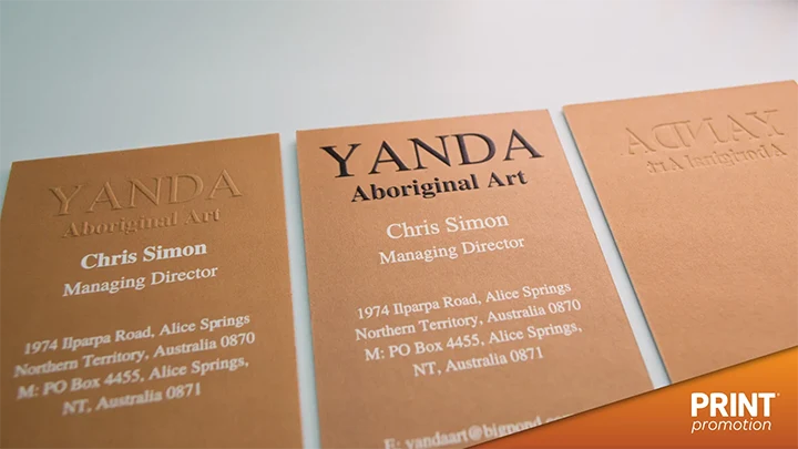Embossed Business cards
