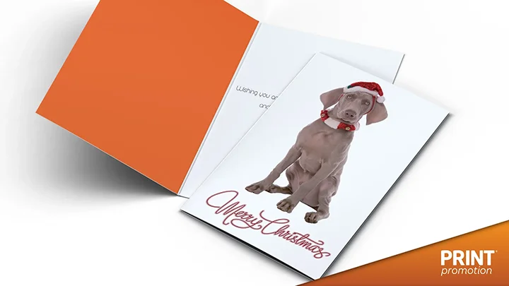 Coated paper greeting christmas cards