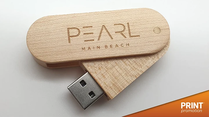 Laser engraved wooden USB 