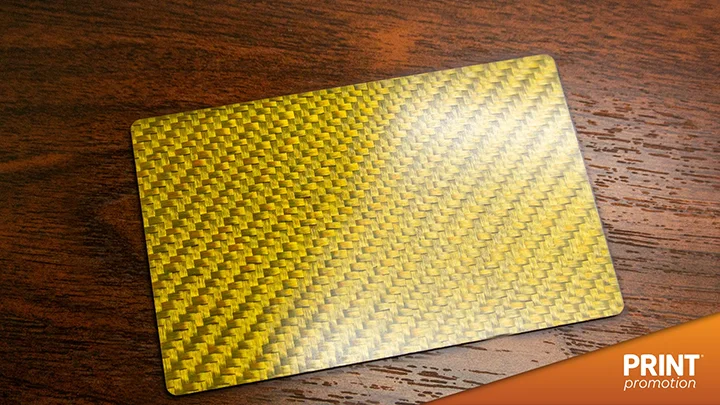 NFC card carbon fibre - gold