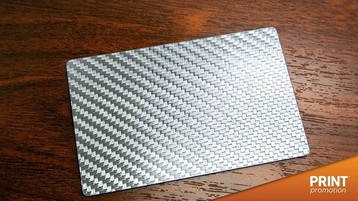 nfc card carbon fibre silver