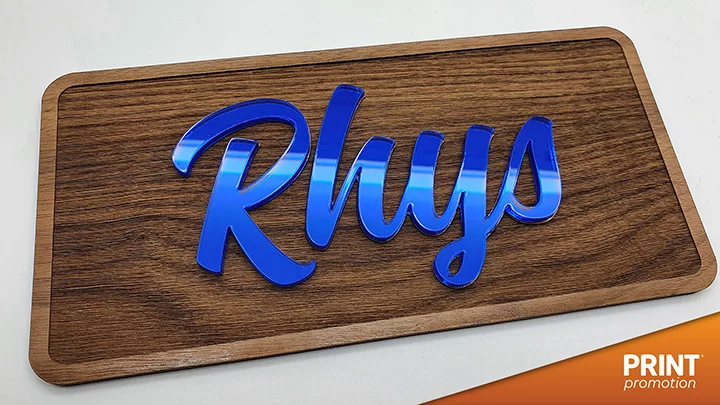 wooden name plaque 