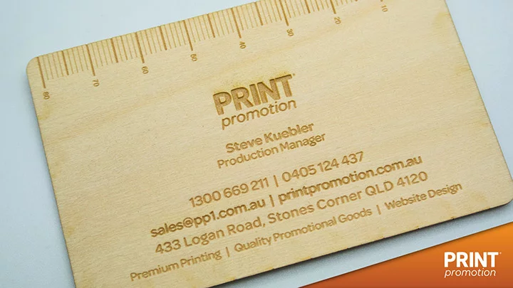  real wood business cards