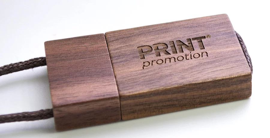 engraved wooden USB drive